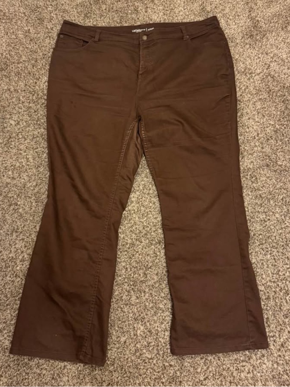 Liz Claiborne Brown Bootcut Stretch Pants